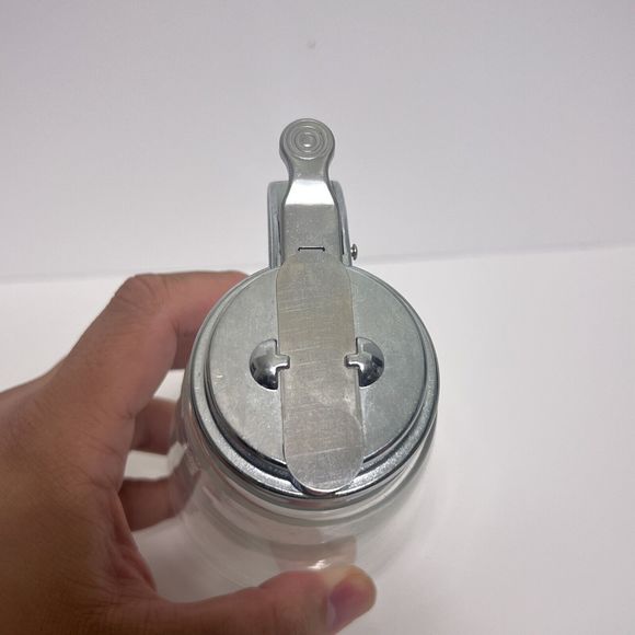 GEMCO Glass Syrup Dispenser Pourer, Chrome Handle, USA - Picture 5 of 6